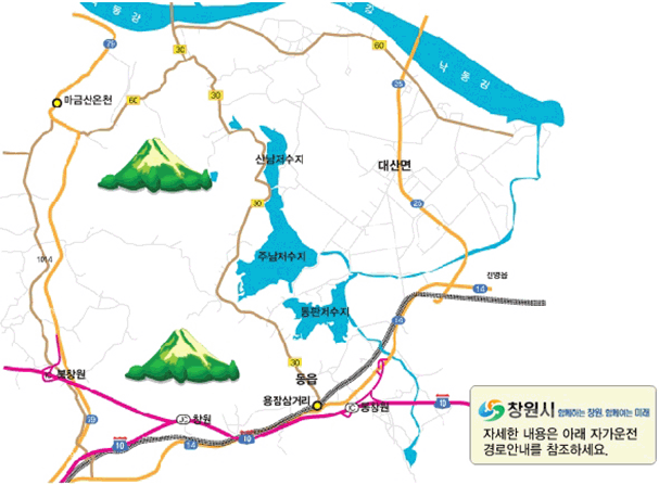 약도 - 자세한 내용은 아래 자가운전 경로안내를 참조하세요
